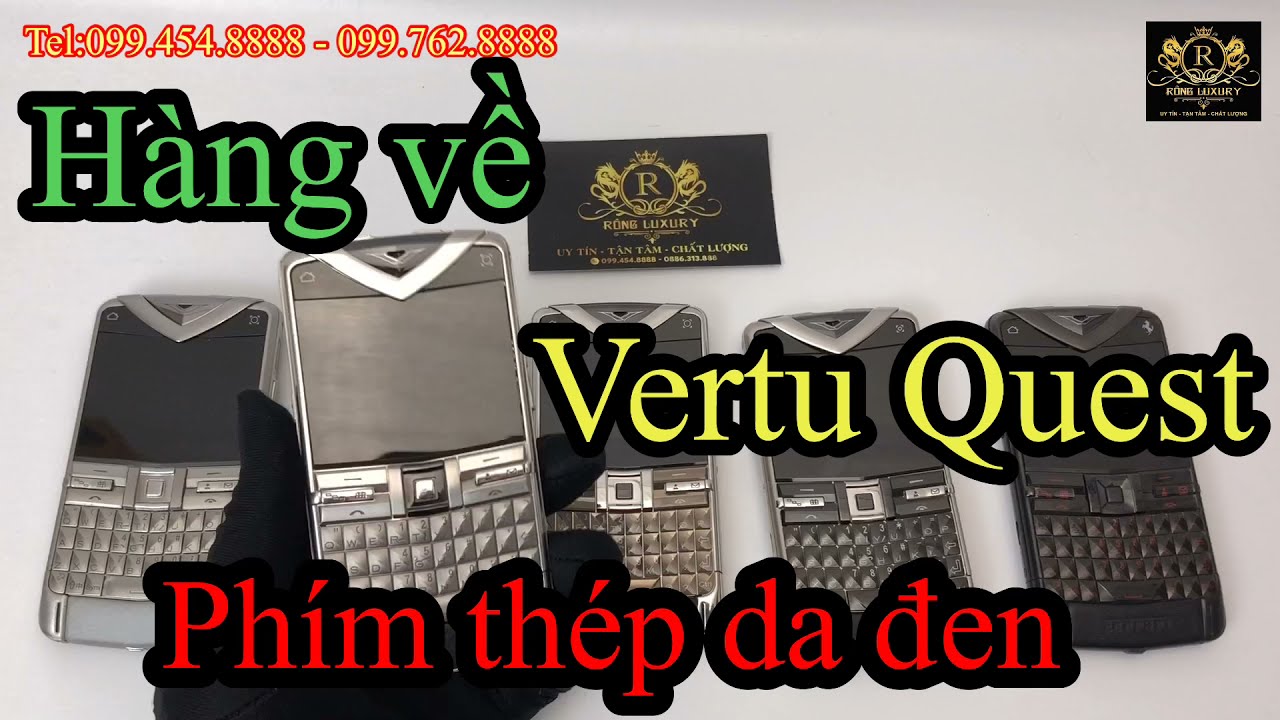 Vertu Constellation Quest Phím Thép Da Đen Like New