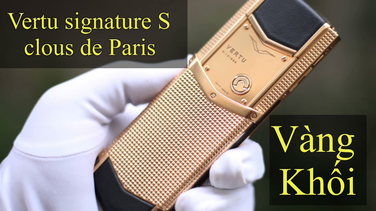 Vertu signature S clous de Paris vàng nguyên khối - Địa Chỉ Bán Vertu Chính Hãng